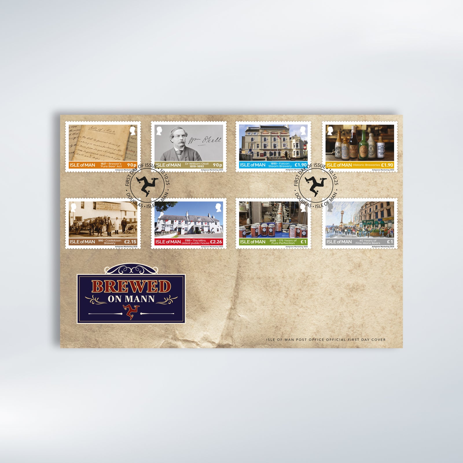 Brewed on Mann First Day Cover