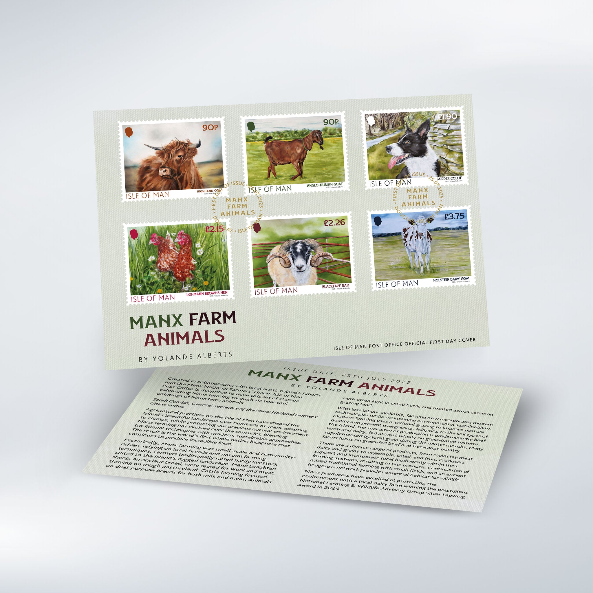 Manx Farm Animals First Day Cover