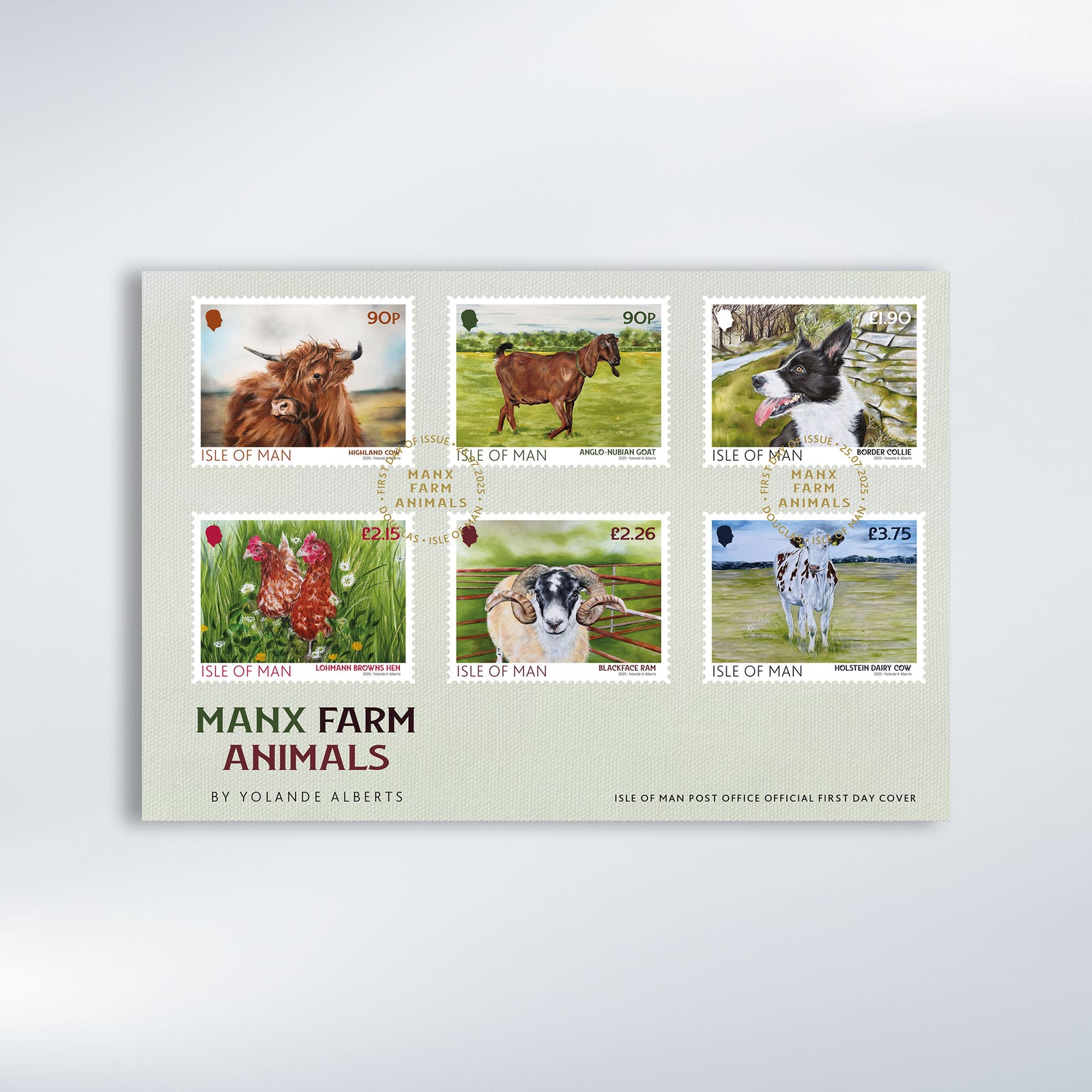 Manx Farm Animals First Day Cover