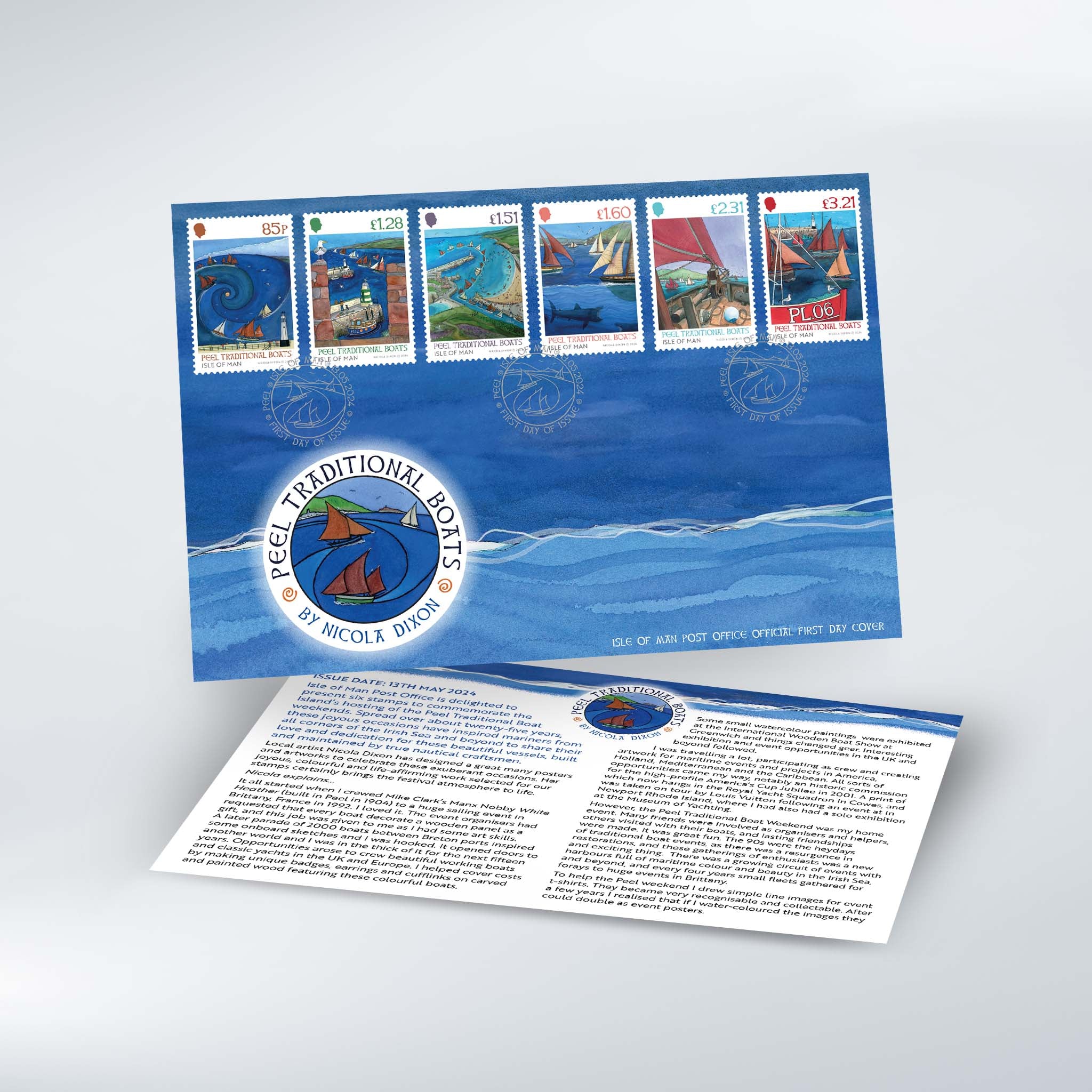 Peel Traditional Boats First Day Cover