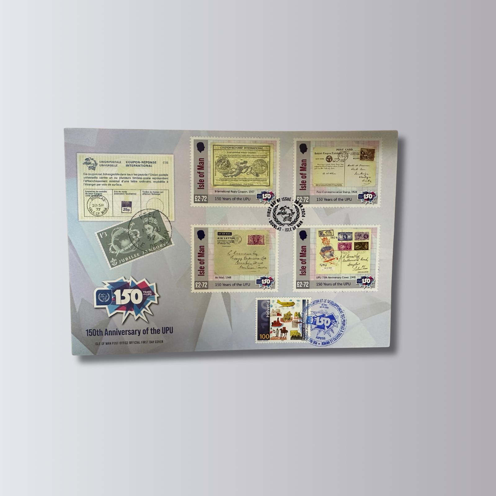 150th Anniversary of the UPU Double Cancellation Cover