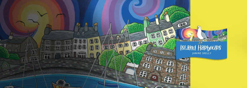 Manx Harbours brought to life on stamps by local artist Janine Skelly