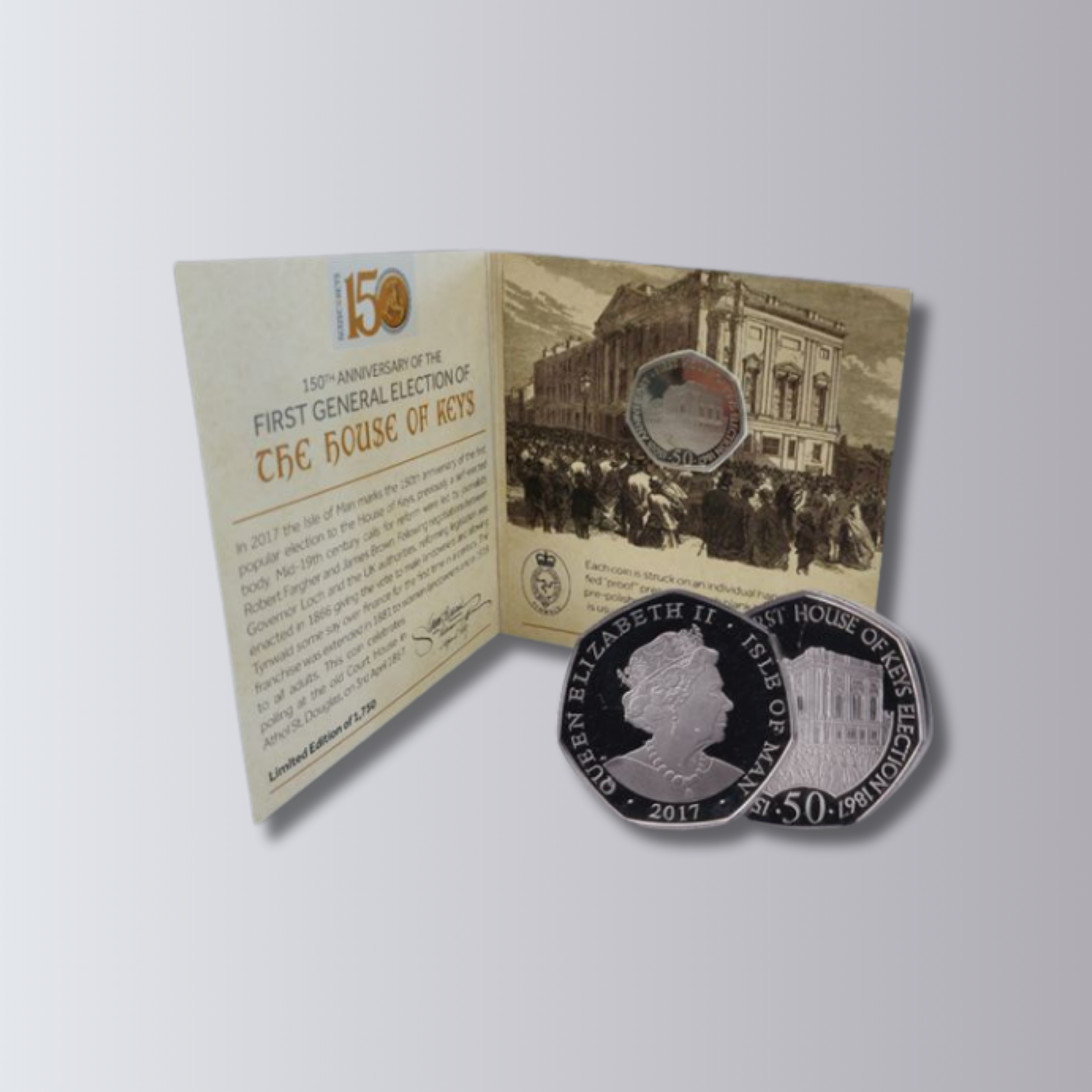 House of Keys Limited Edition 50p 'Proof-like' Collector Pack