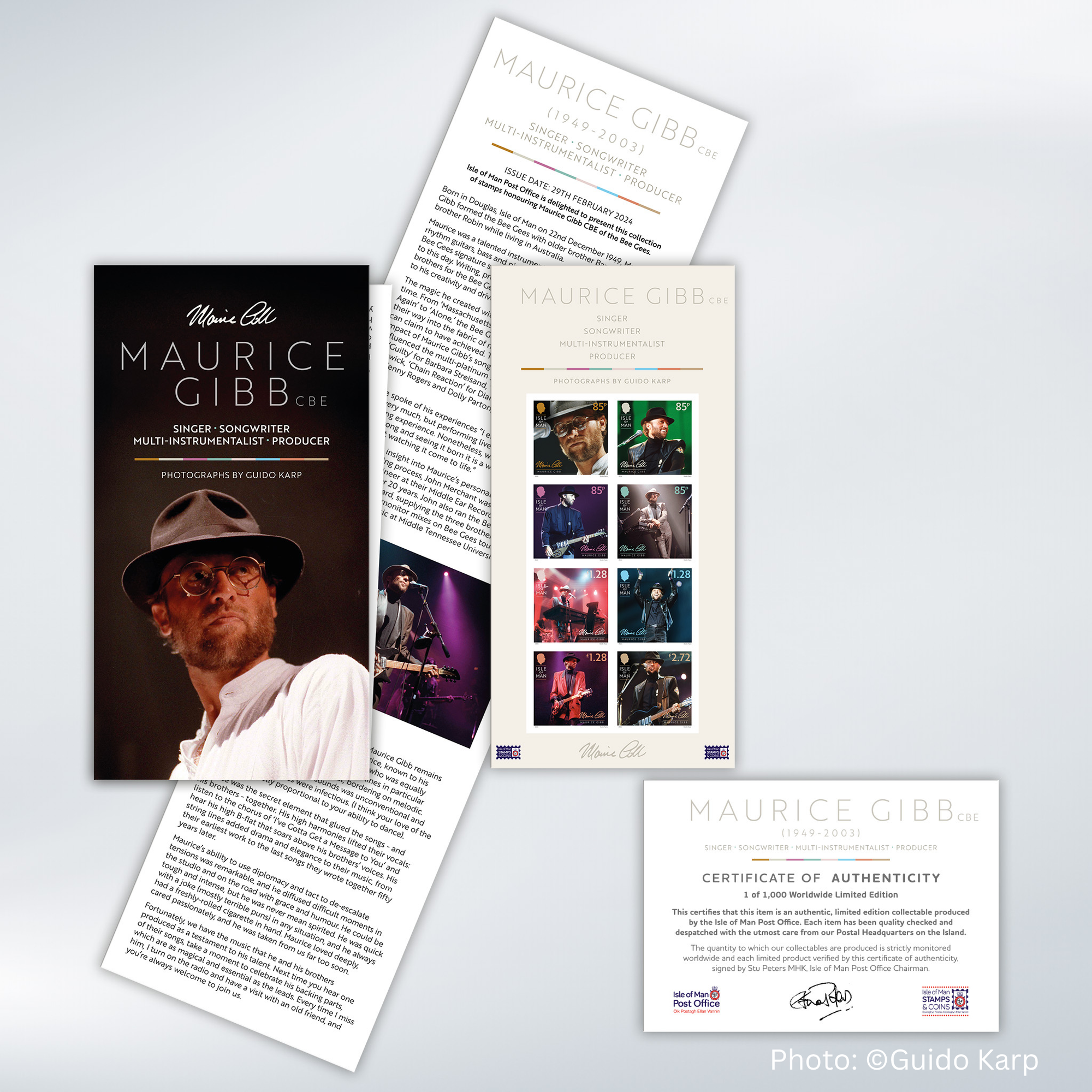 Maurice Gibb CBE Imperforate Sheetlet
