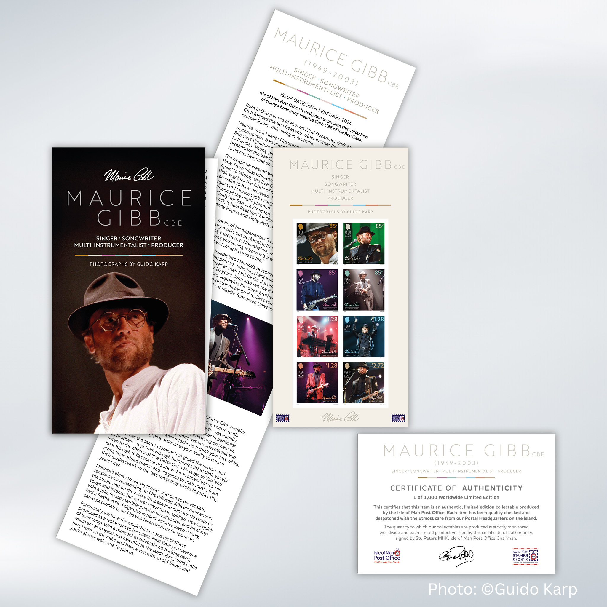 Maurice Gibb CBE Imperforate Sheetlet