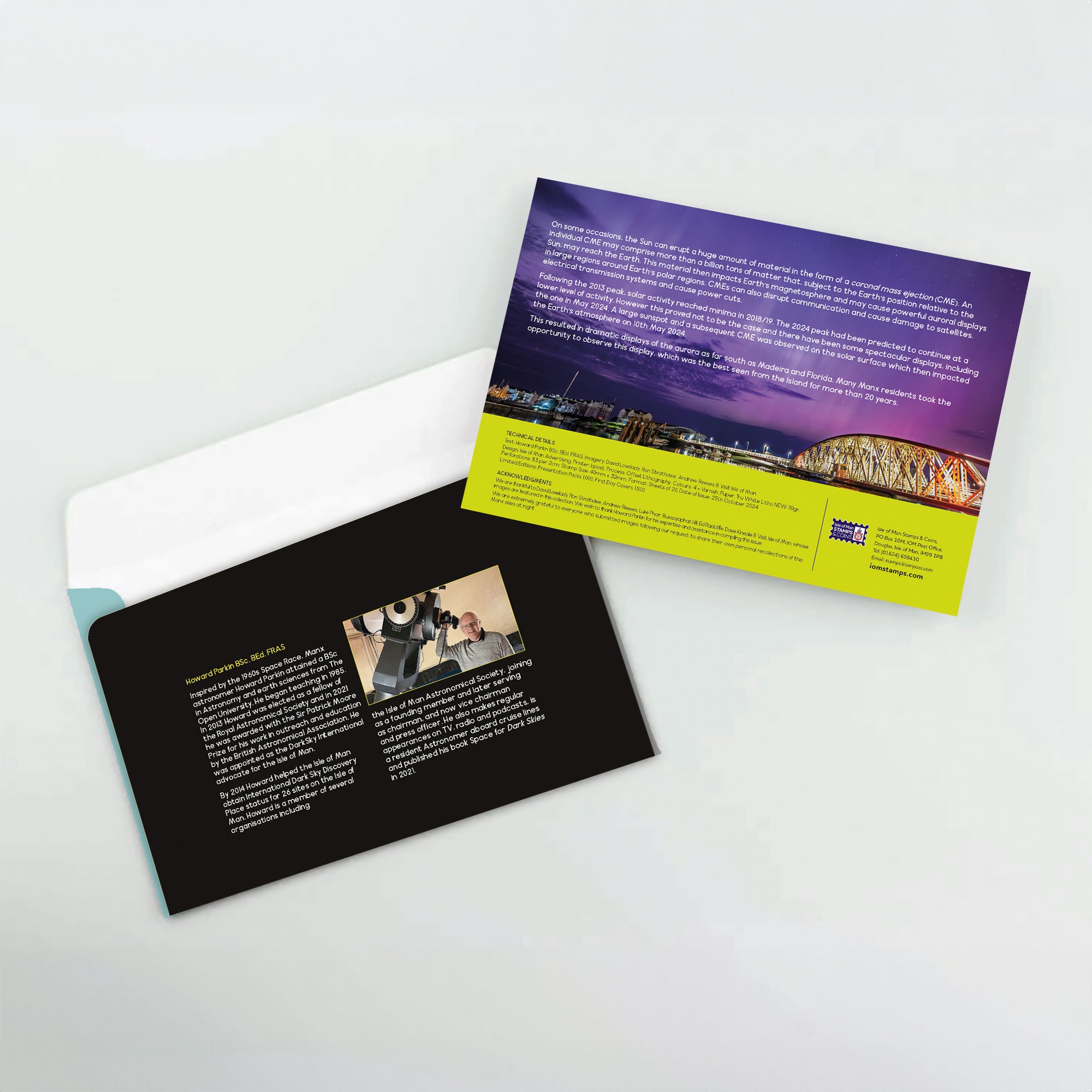 The Lights of Mann - Aurora Borealis First Day Cover