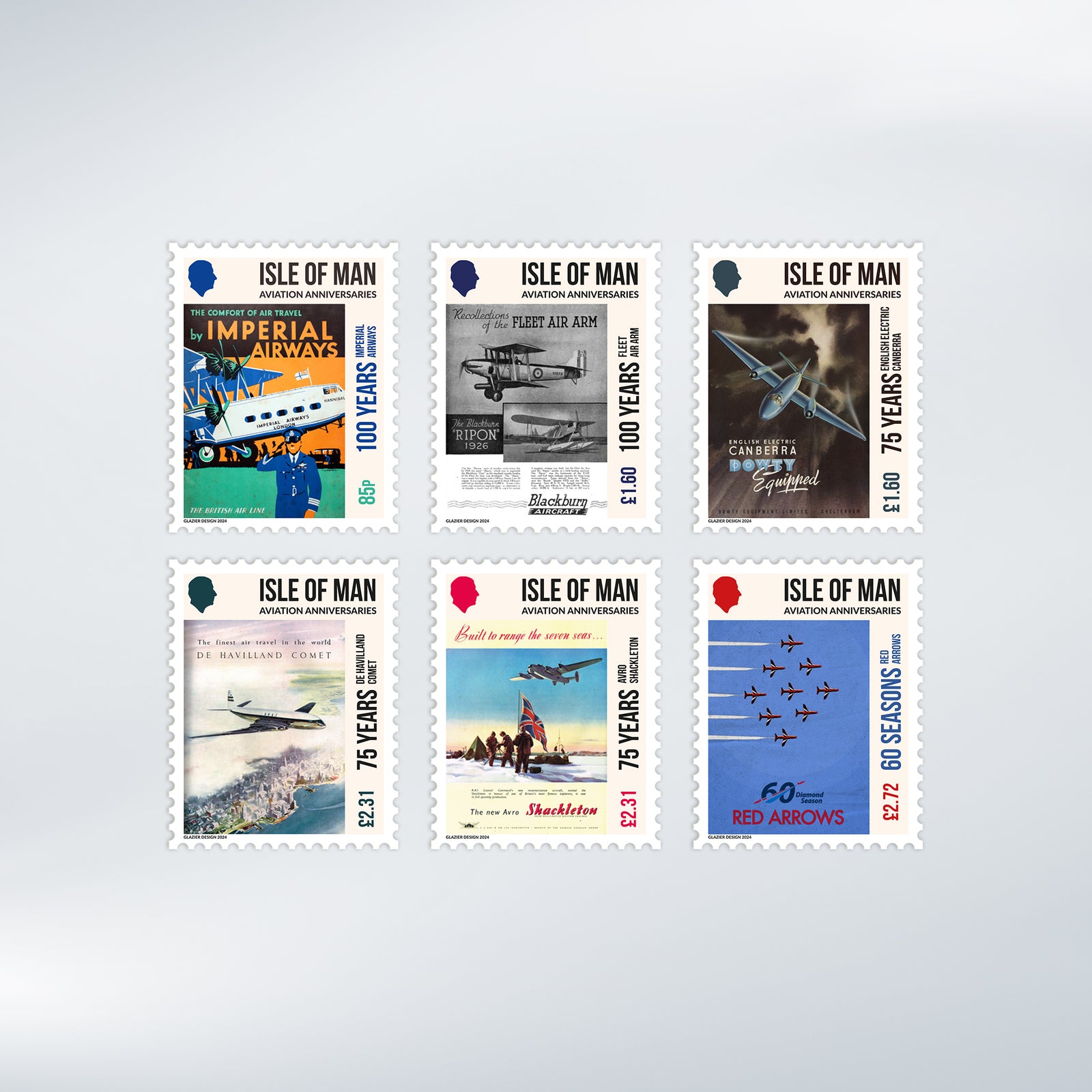 Aviation Anniversaries Set & Sheet Set