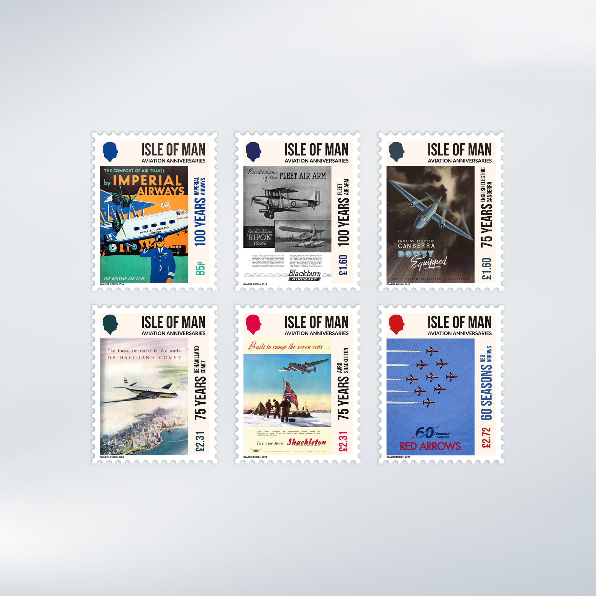 Aviation Anniversaries Set & Sheet Set