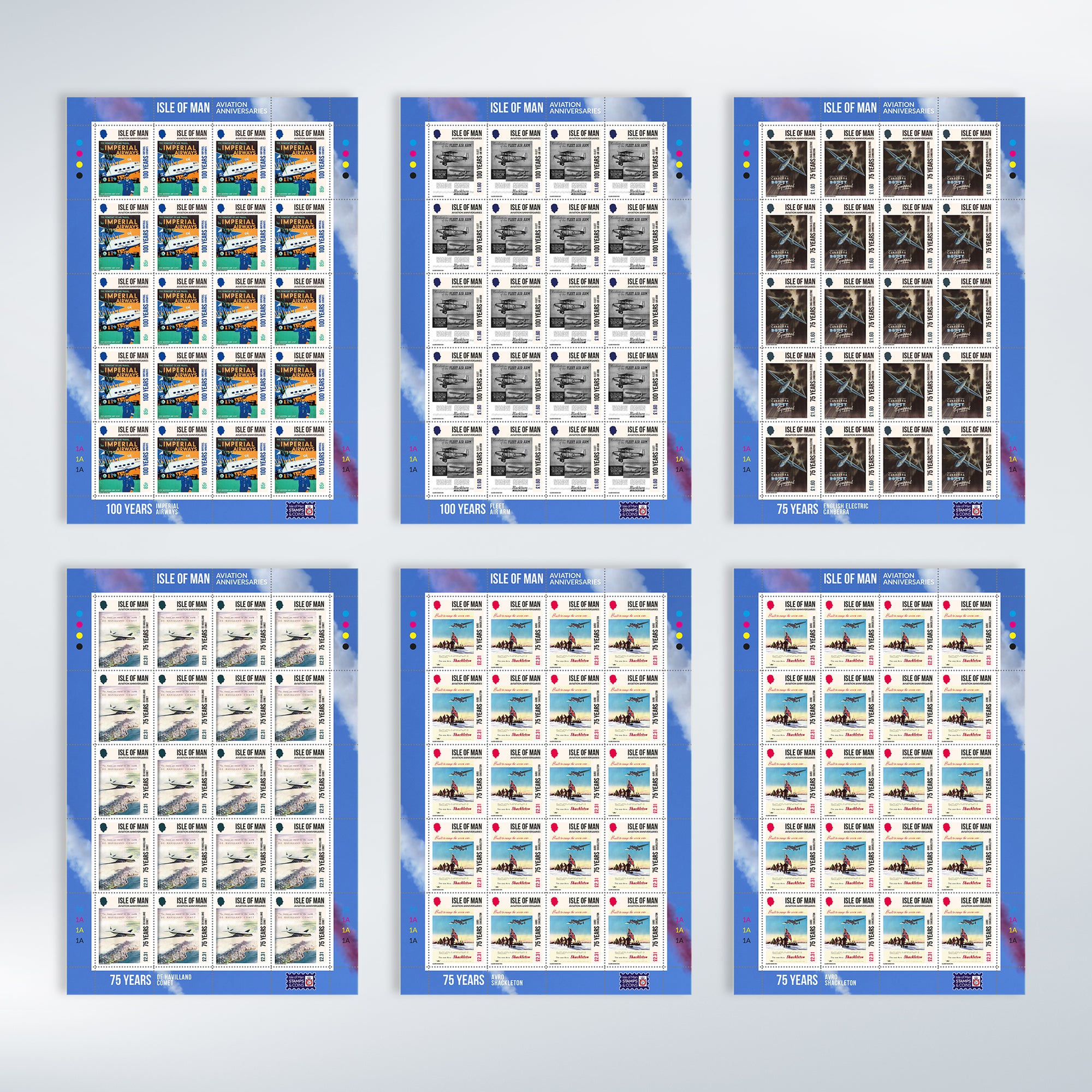 Aviation Anniversaries Set & Sheet Set