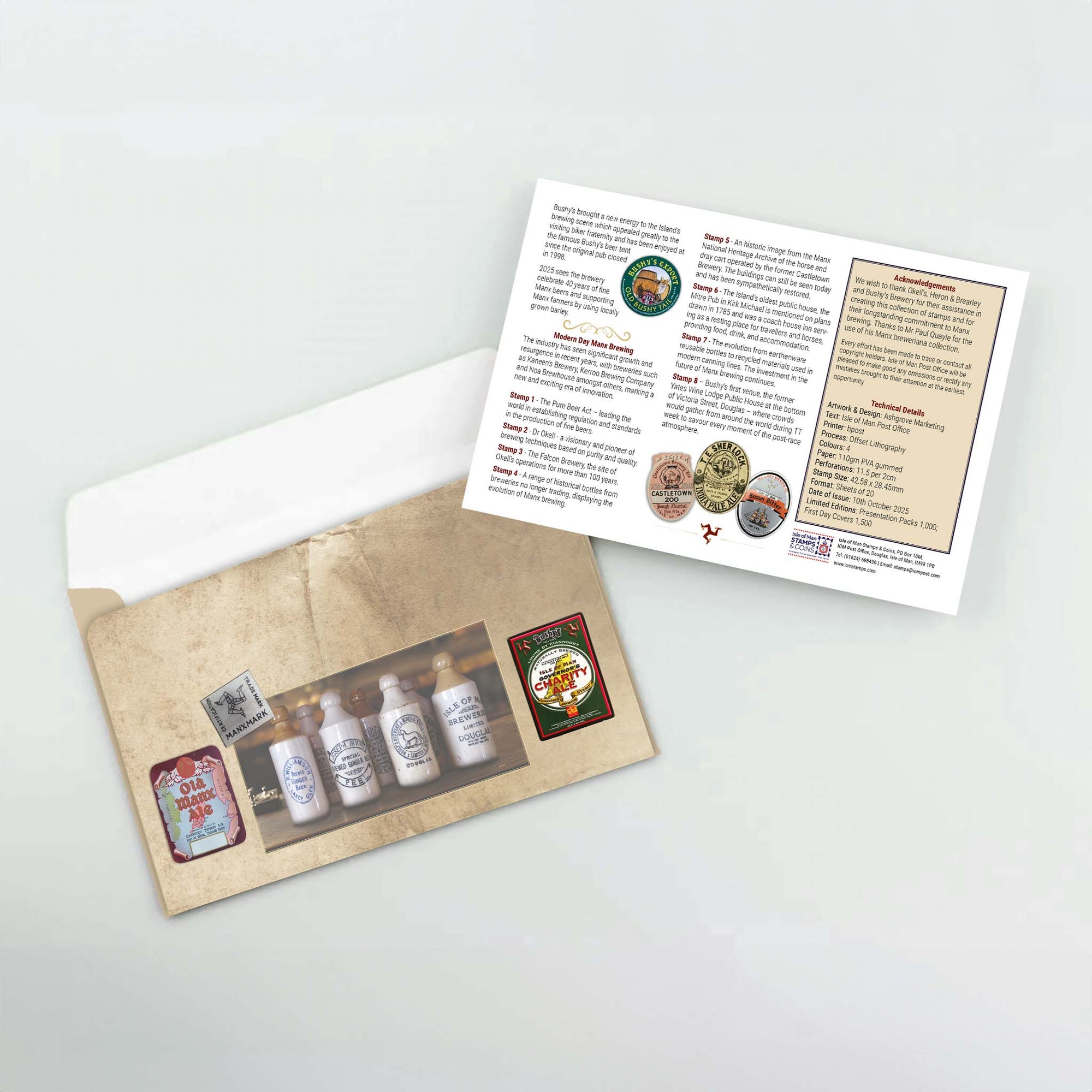 Brewed on Mann First Day Cover