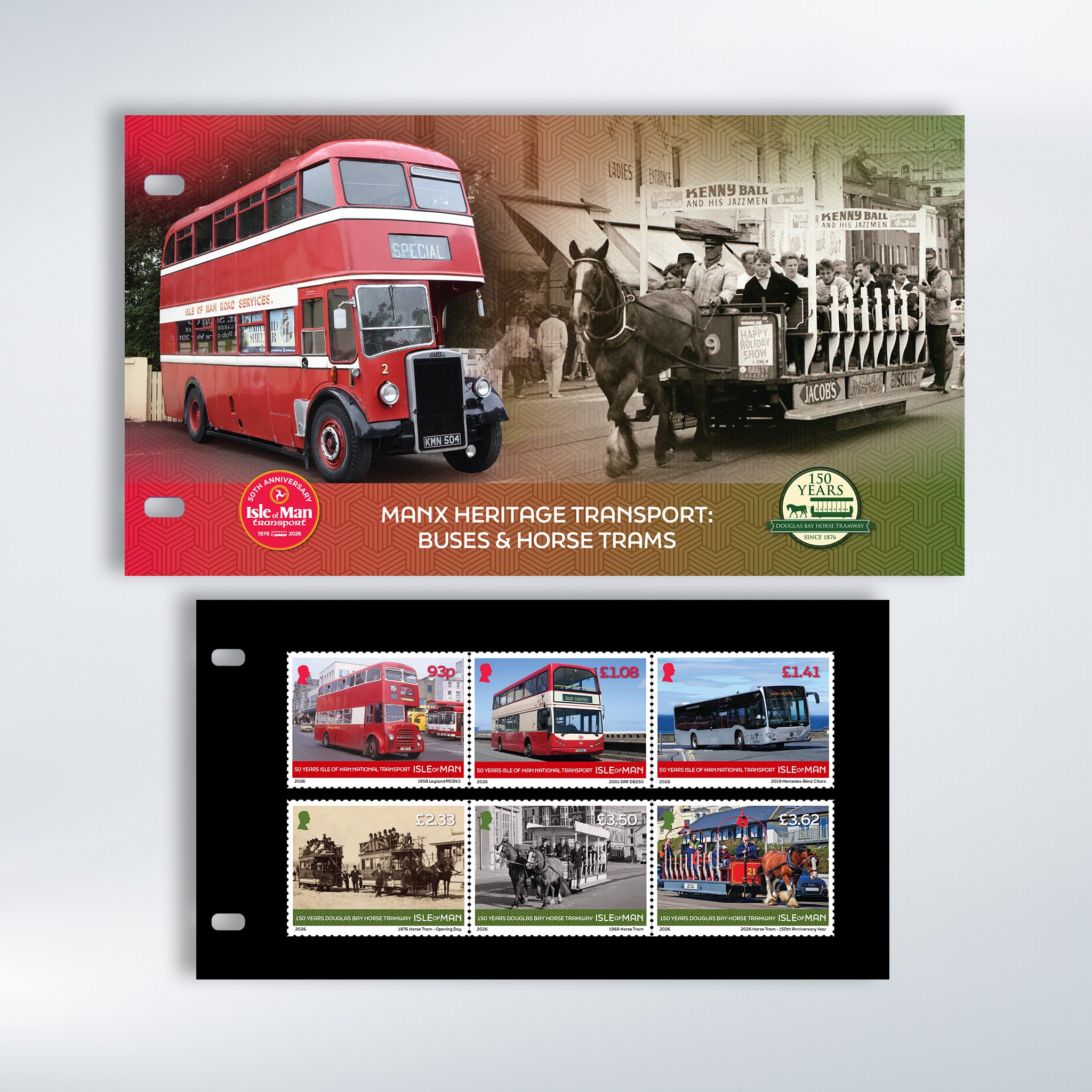 Manx Heritage Transport: Buses & Horse Trams Presentation Pack