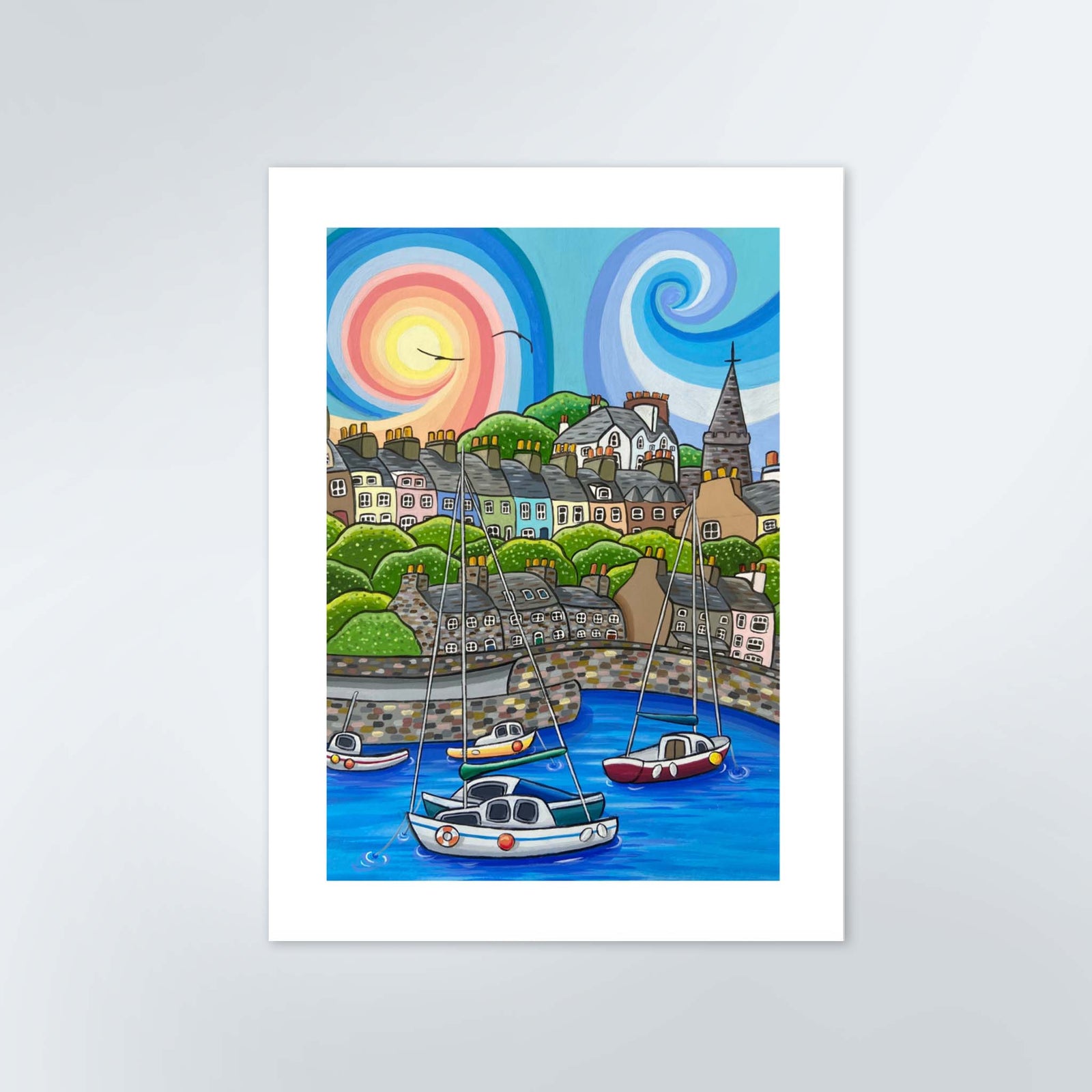 Island Harbours Port St Mary Signed Print