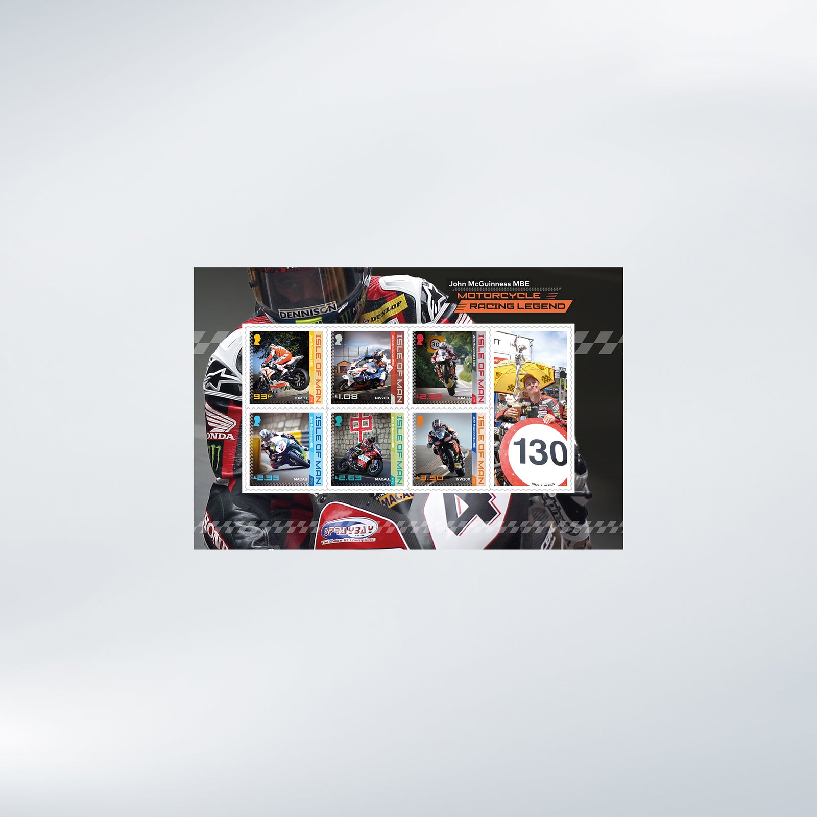 John McGuinness MBE Motorcycle Racing Legend Booklet Pane