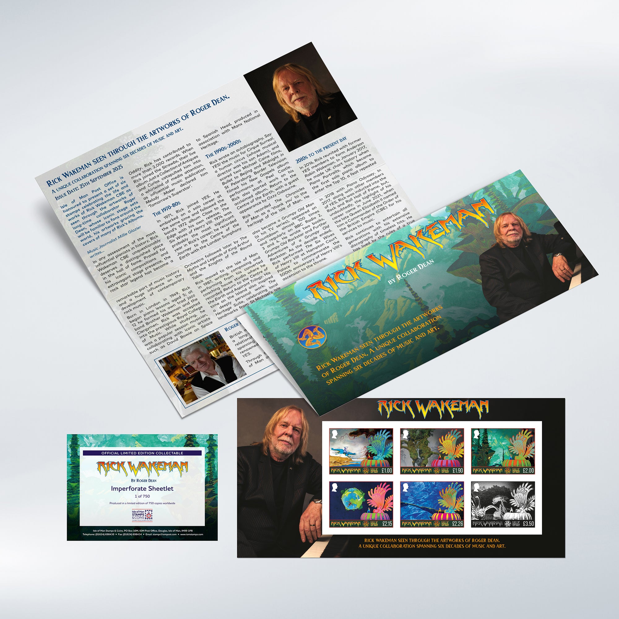 Rick Wakeman by Roger Dean Imperforate Sheetlet