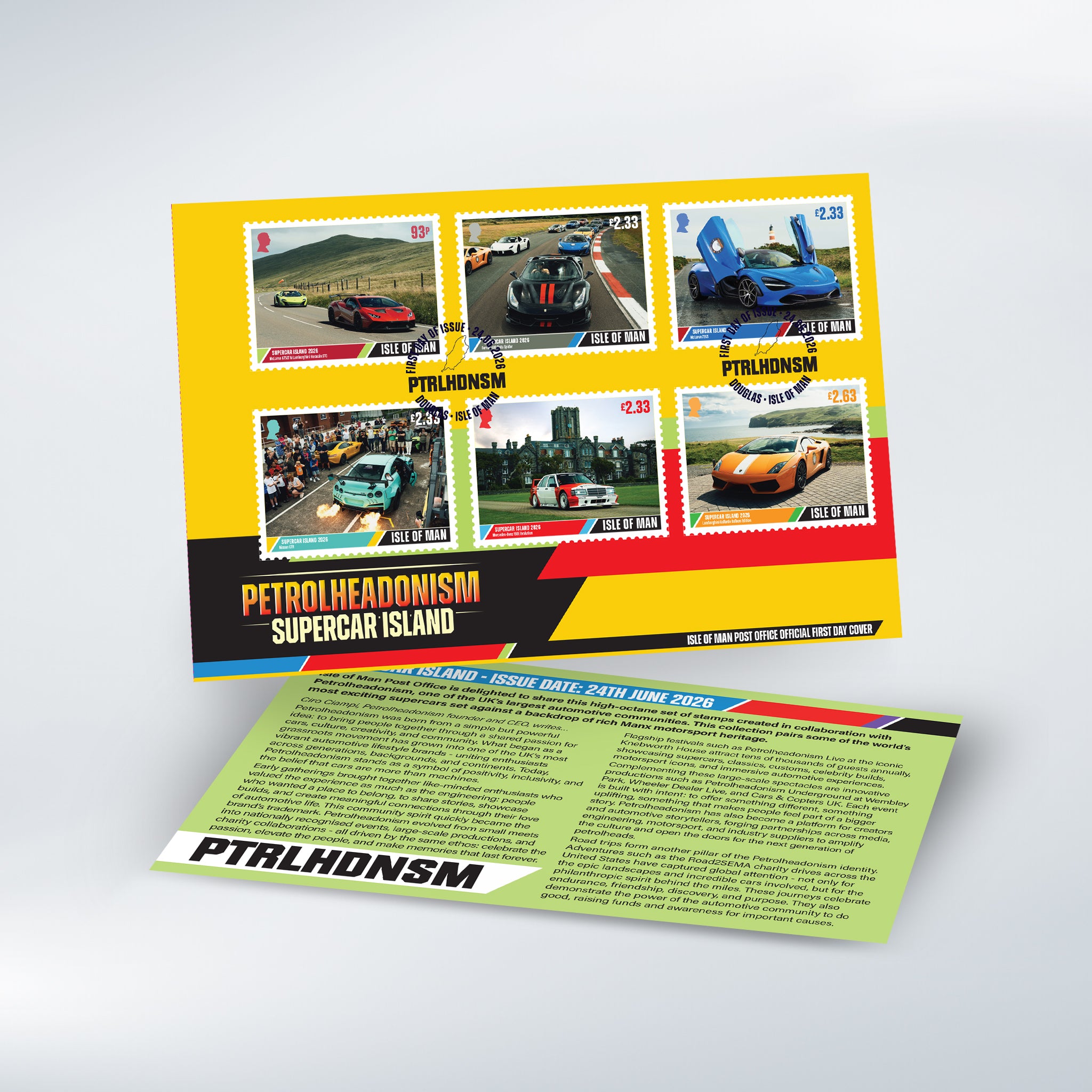 Petrolheadonism - Supercar Island First Day Cover