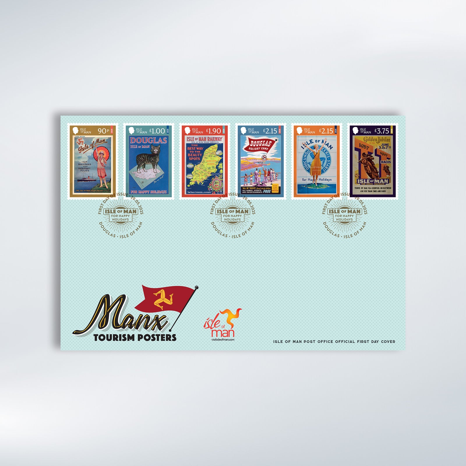 Manx Tourism Posters First Day Cover