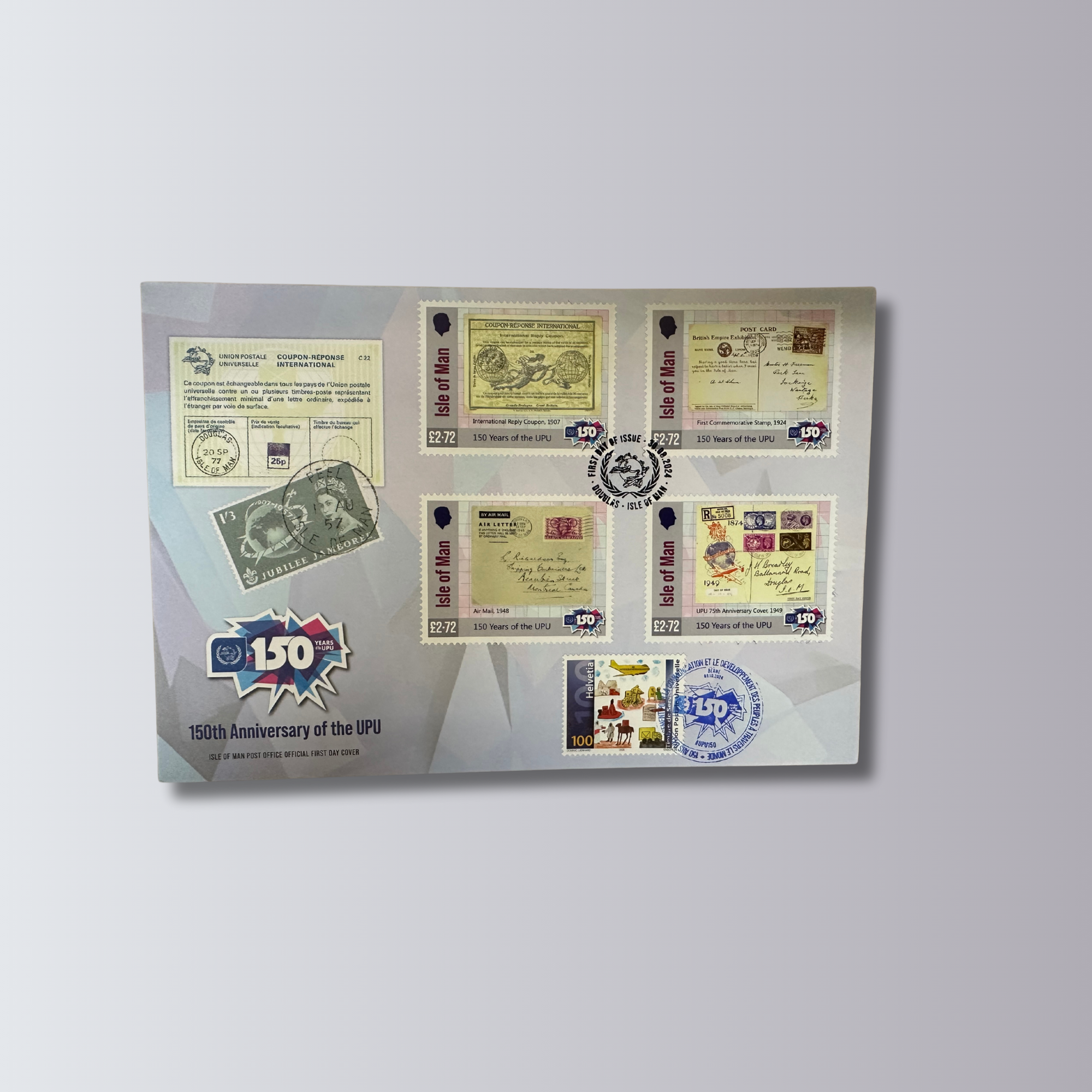150th Anniversary of the UPU Double Cancellation Cover